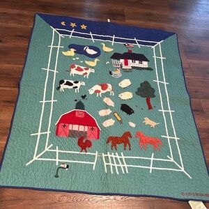 VNT Judi Boisson “McDonalds Farm” Handmade Patchwork Quilt 1992